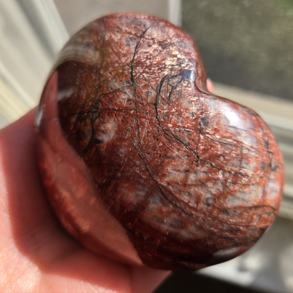 Fire Moonstone Heart